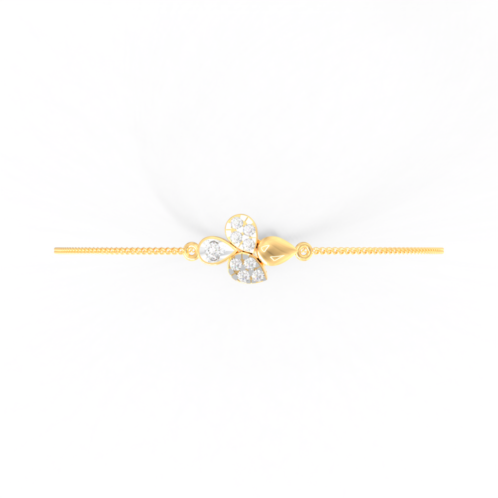Lucky Clover Diamond Chain Bracelet