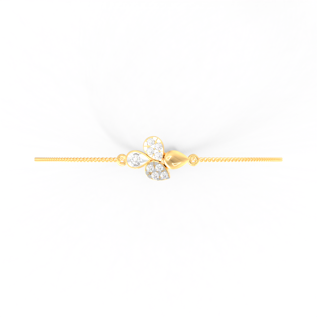 Lucky Clover Diamond Chain Bracelet