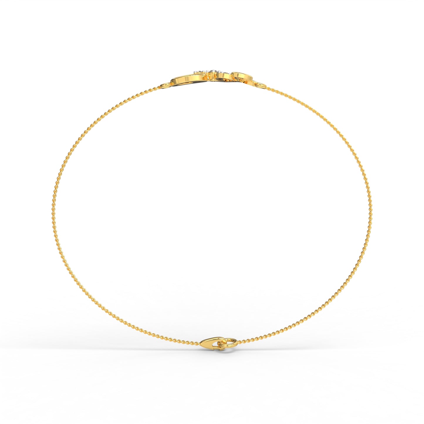 Golden Heart Infinity Bracelet