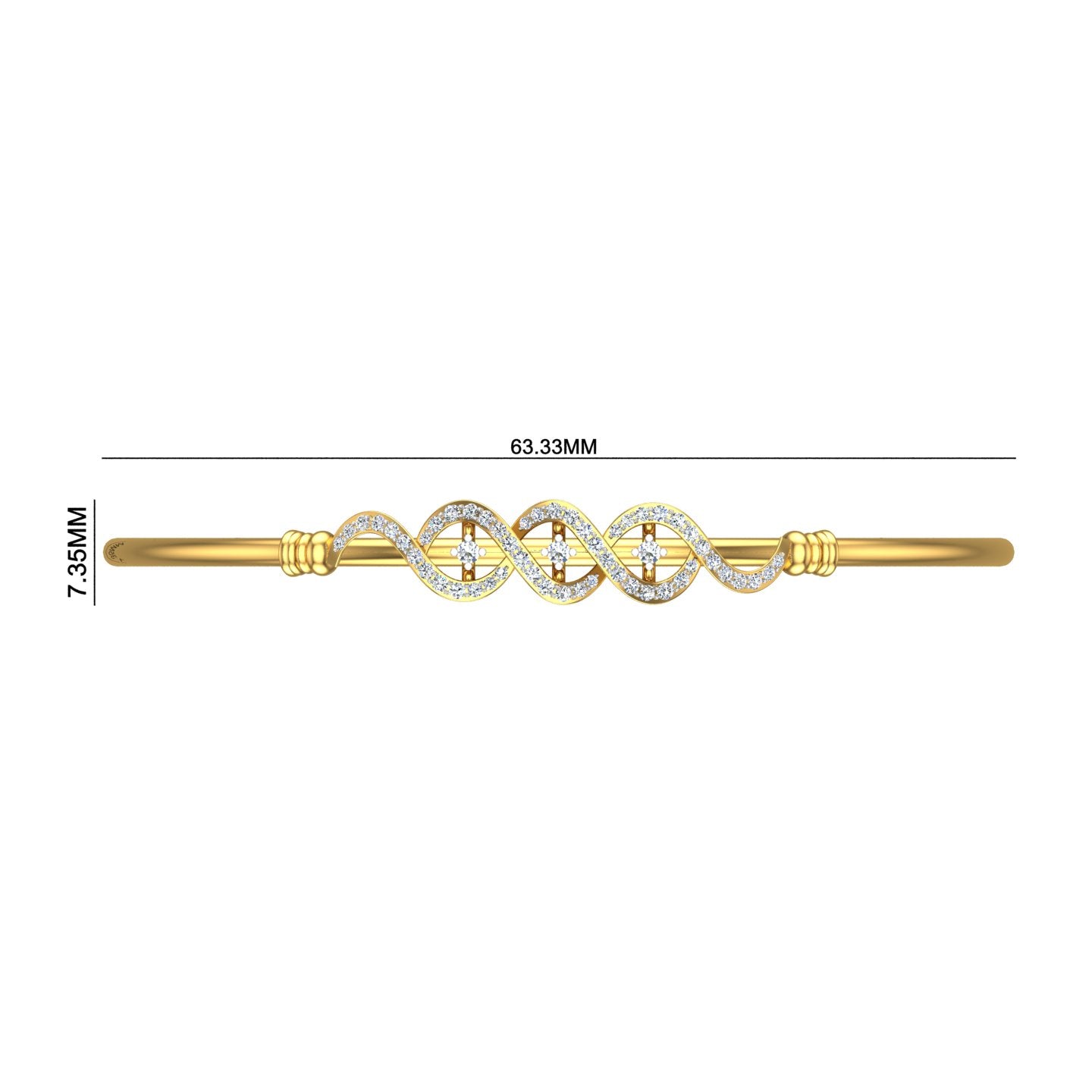 Trinity Wave Diamond Kada