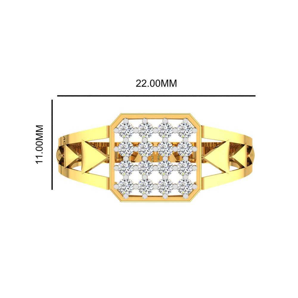 Royal Pyramid Diamond Ring