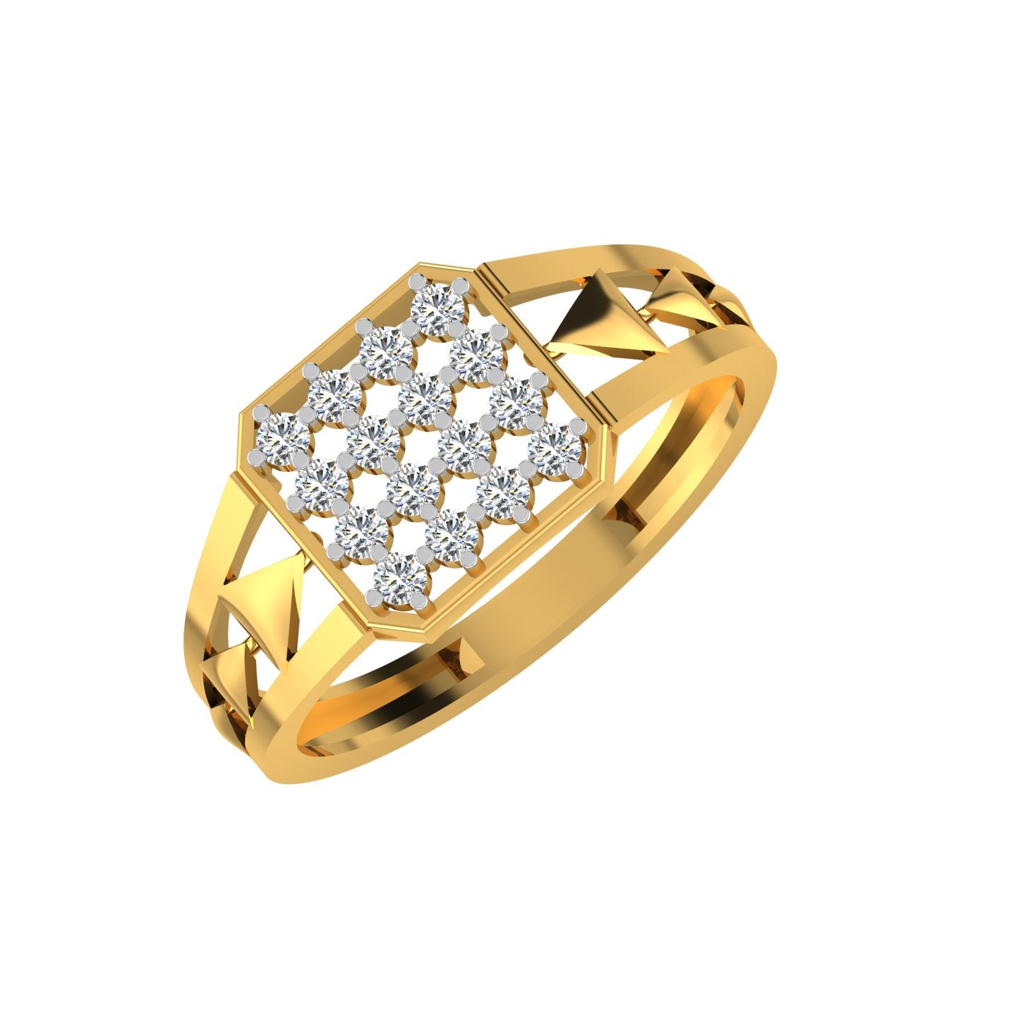 Royal Pyramid Diamond Ring