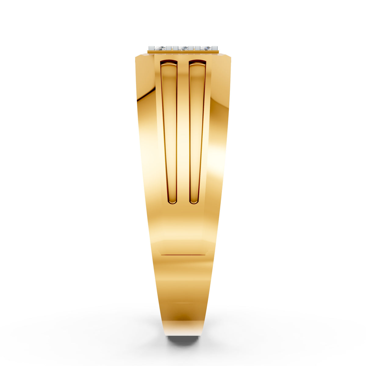 Royal Grid Diamond Gents Ring