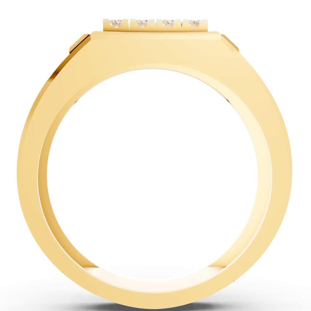 Royal Grid Diamond Gents Ring