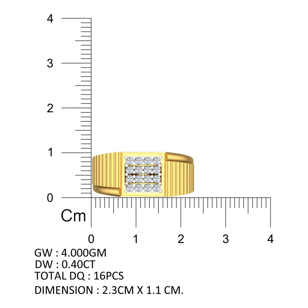 Royal Ridge Diamond Gents Ring
