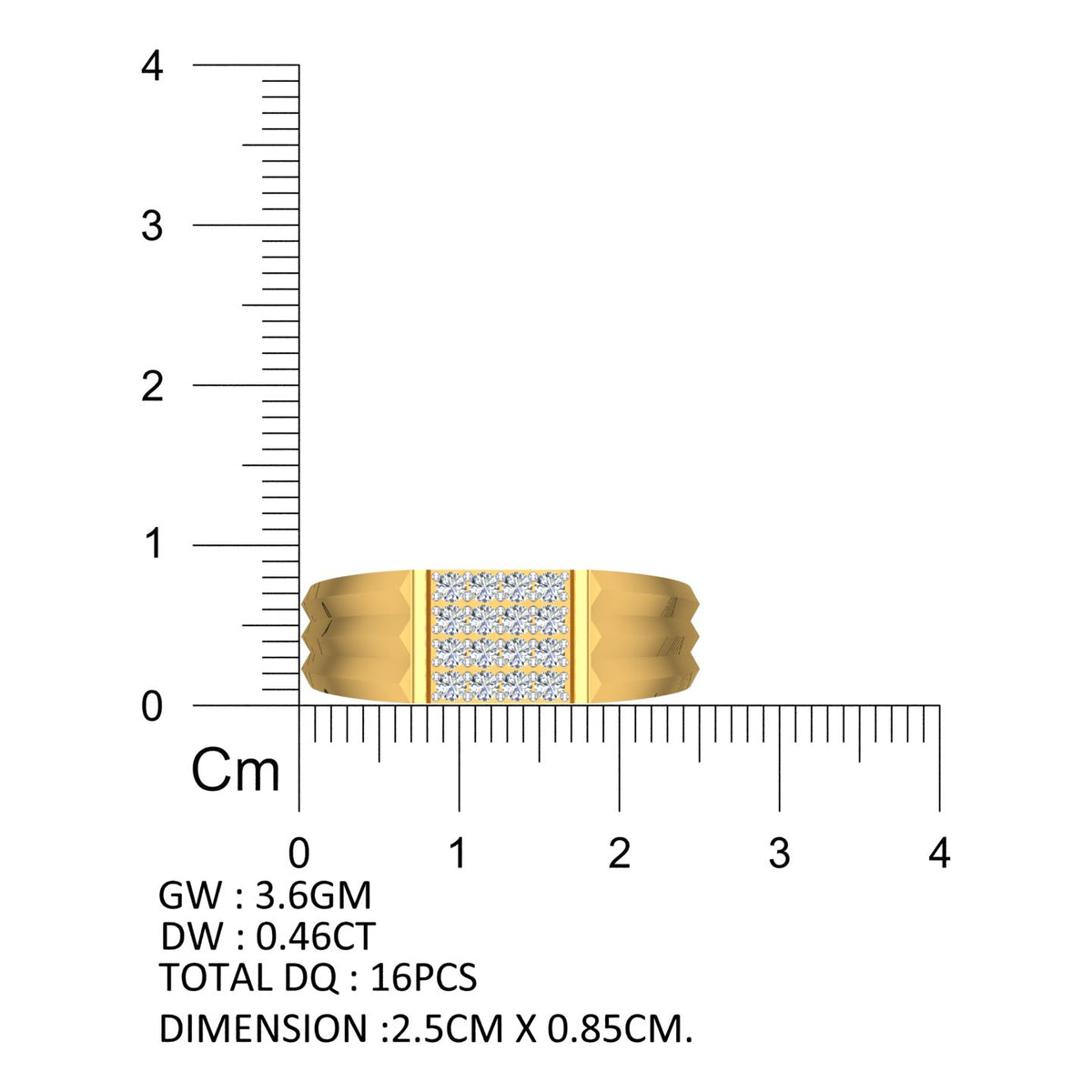 Royal Apex Diamond Gents Ring