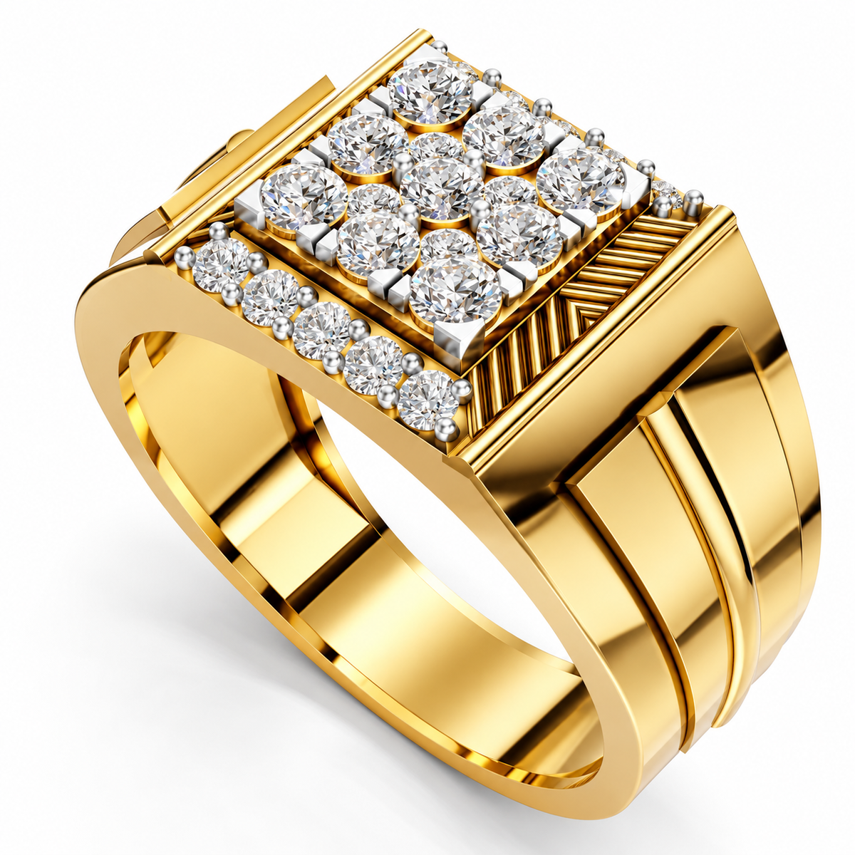Royal Matrix Diamond Gents Ring