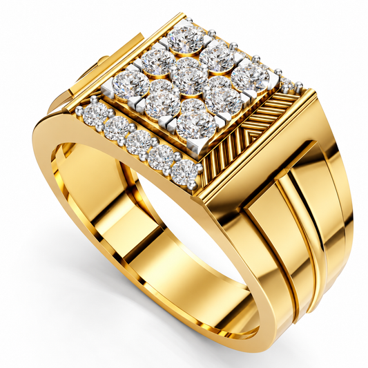 Royal Matrix Diamond Gents Ring