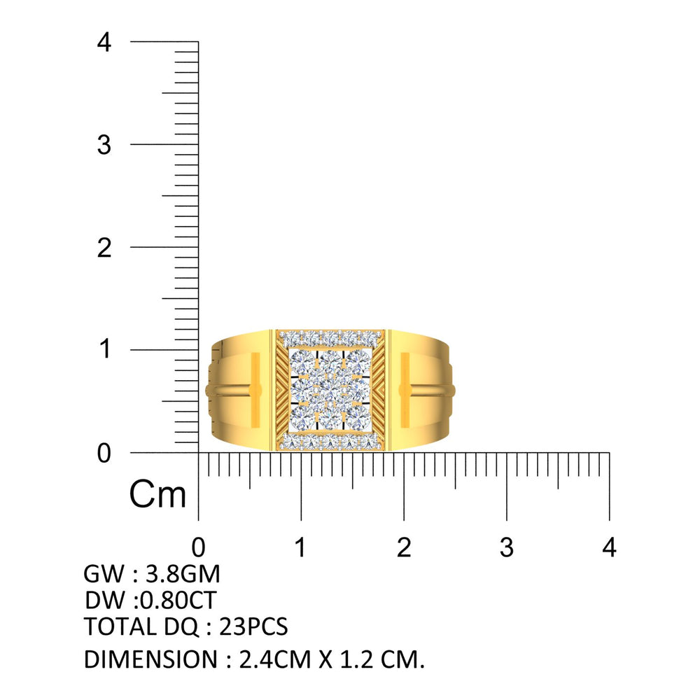 Royal Matrix Diamond Gents Ring