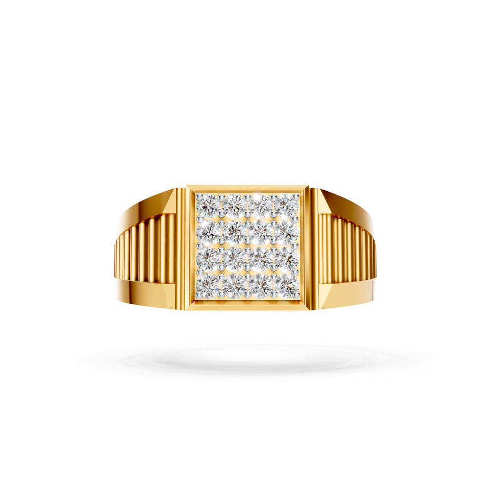 Royal Groove Diamond Gents Ring
