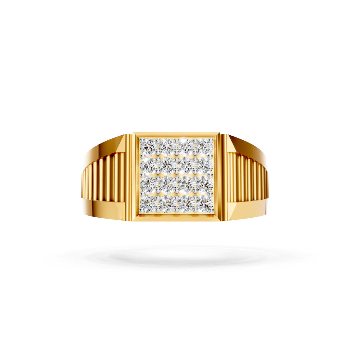 Royal Groove Diamond Gents Ring