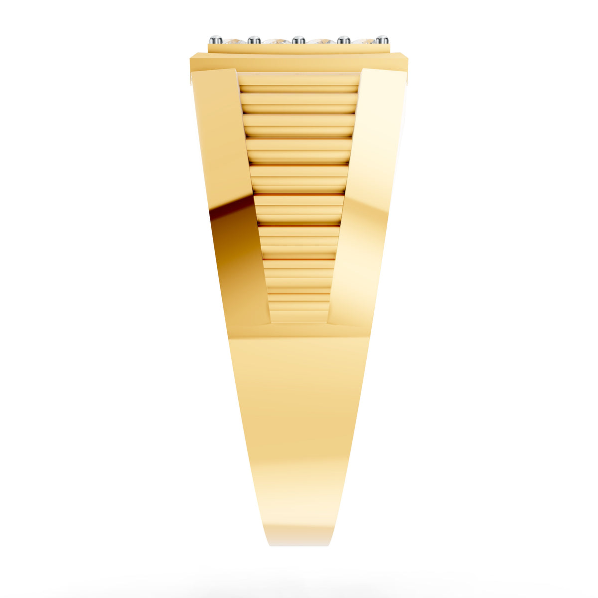 Royal Groove Diamond Gents Ring