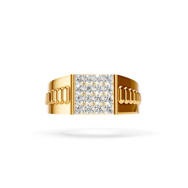 Royal Link Diamond Gents Ring hover image