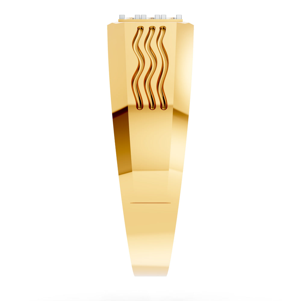 Royal Wave Diamond Gents Ring