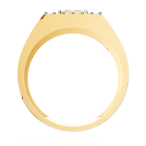 Imperial Square Halo Diamond Gents Ring hover image