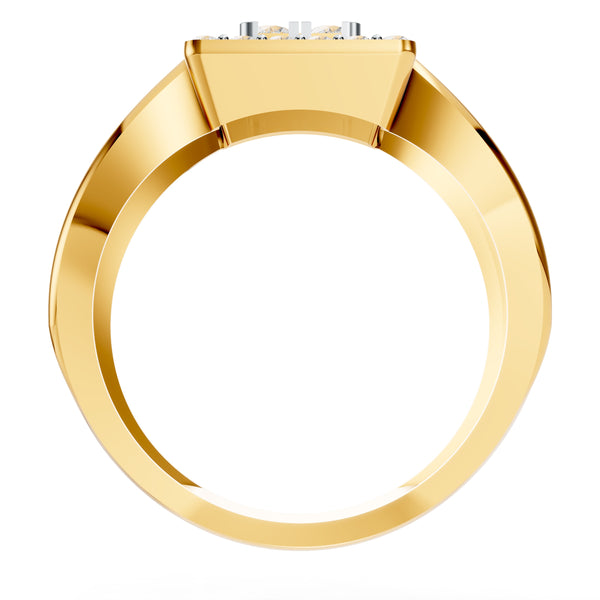 Royal Grid Diamond Gents Ring hover image