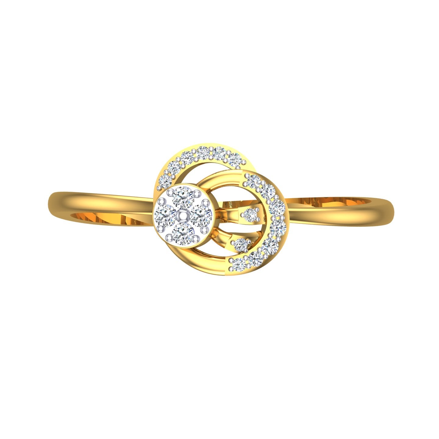 Power Orbit Diamond Halo Ring
