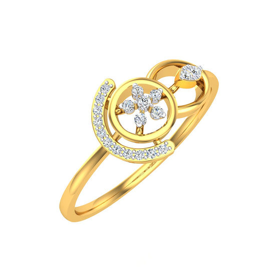 Celestial Cosmic Bloom Diamond Ring