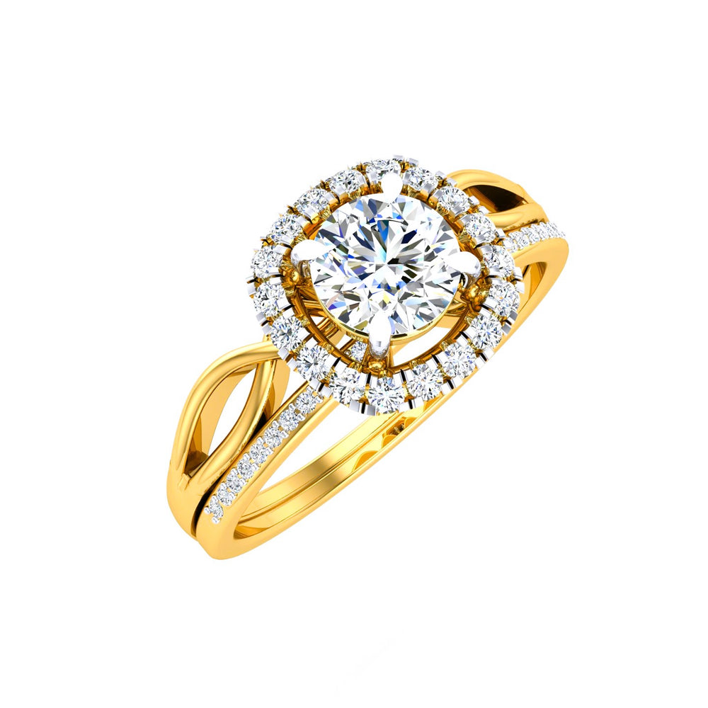Infinity Halo Solitaire Ring