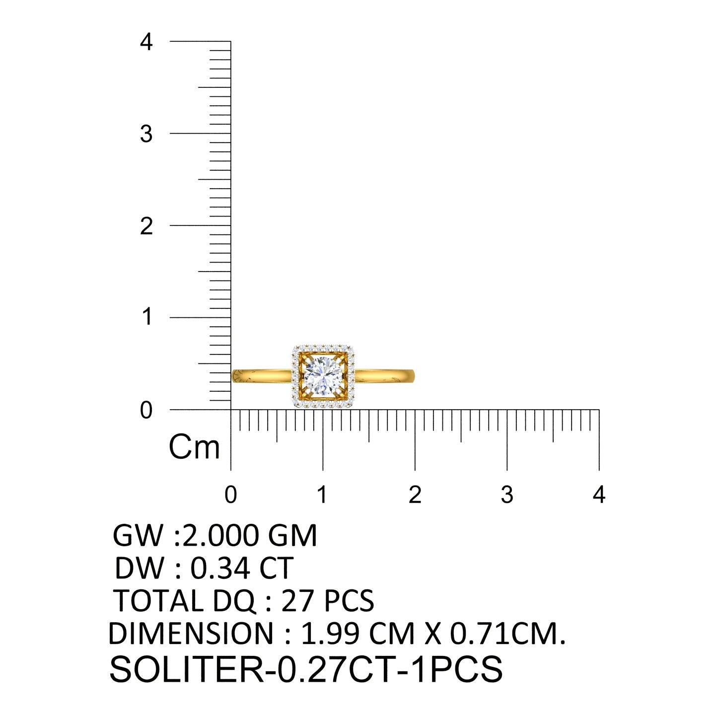 Royal Diamond Frame Ring