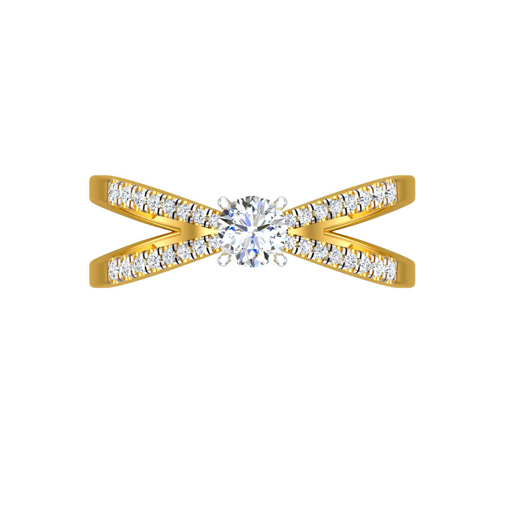 Infinity Cross Solitaire Ring