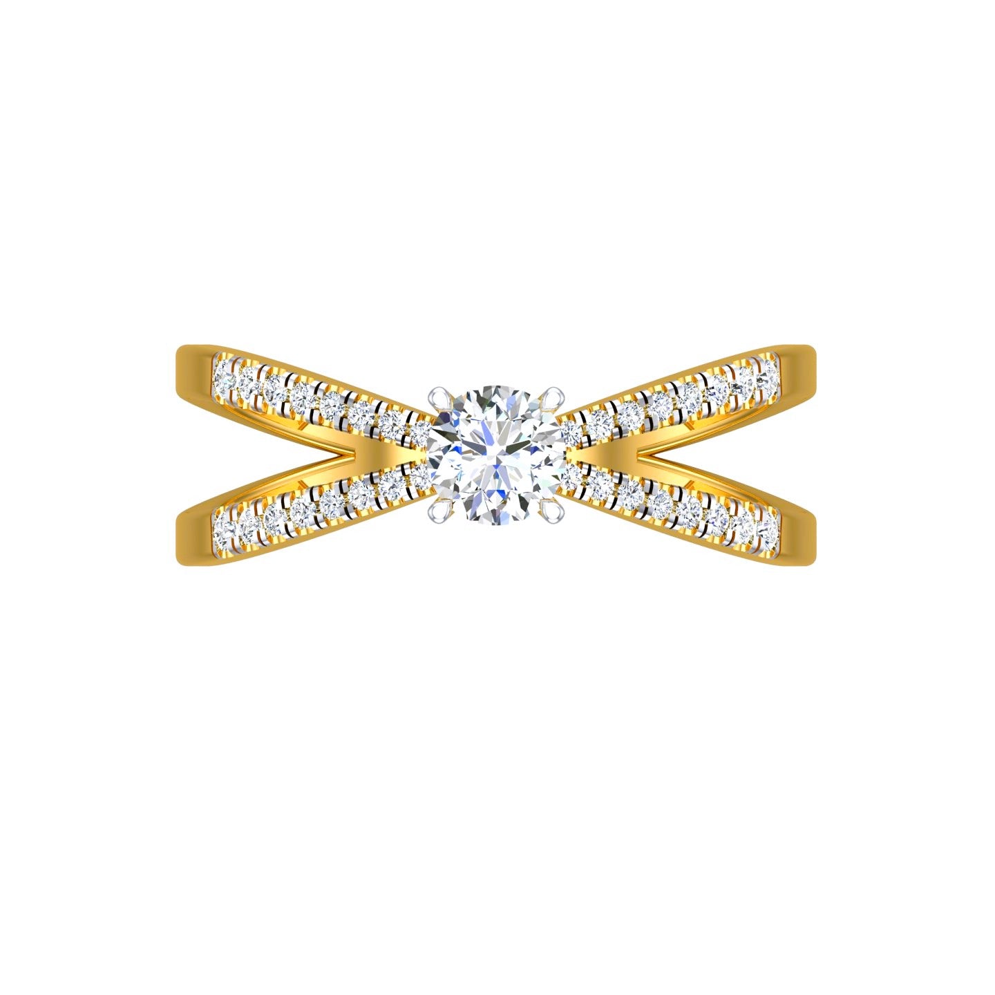 Infinity Cross Solitaire Ring