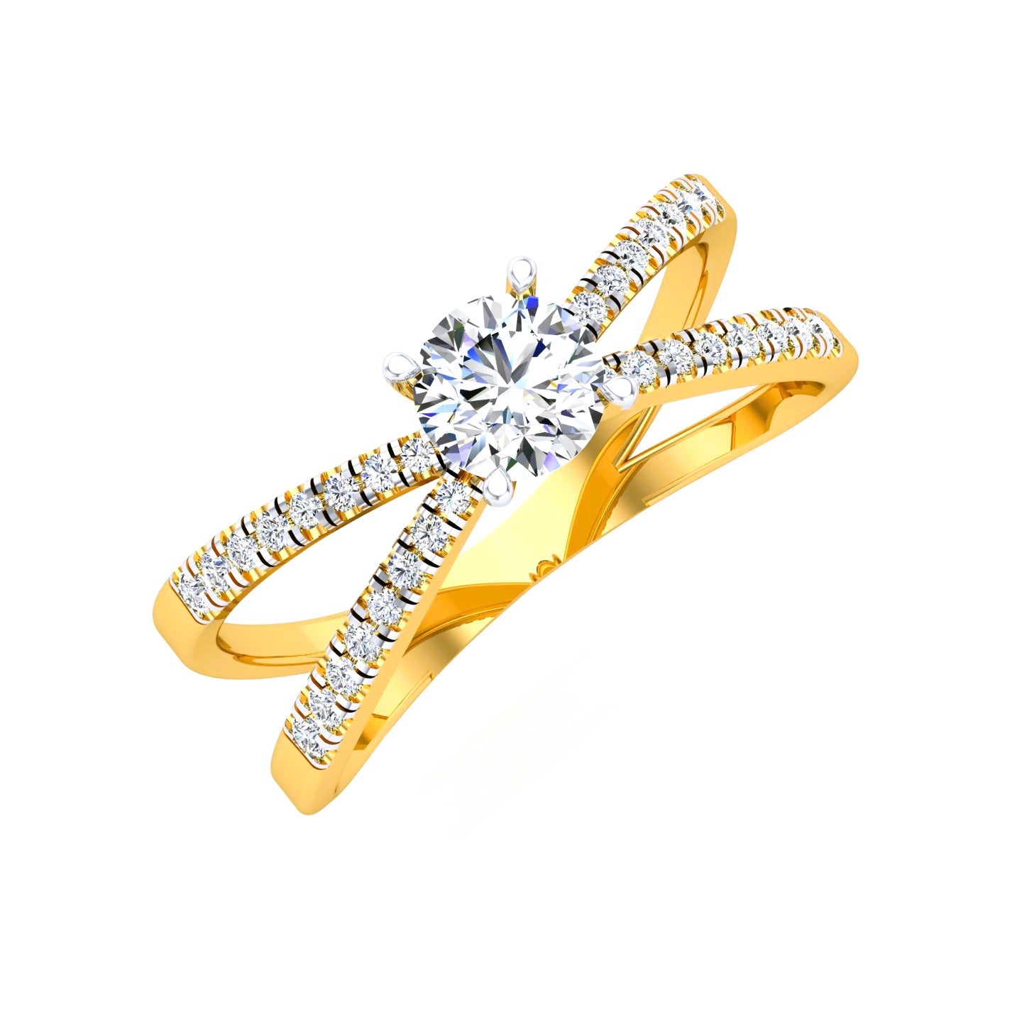 Infinity Cross Solitaire Ring