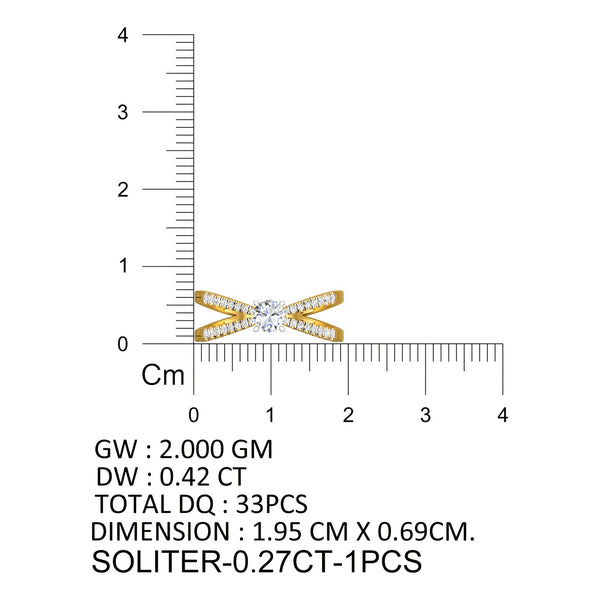 Infinity Cross Solitaire Ring hover image