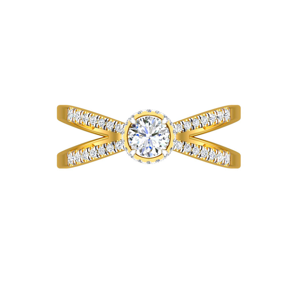 Infinity Halo Solitaire Ring