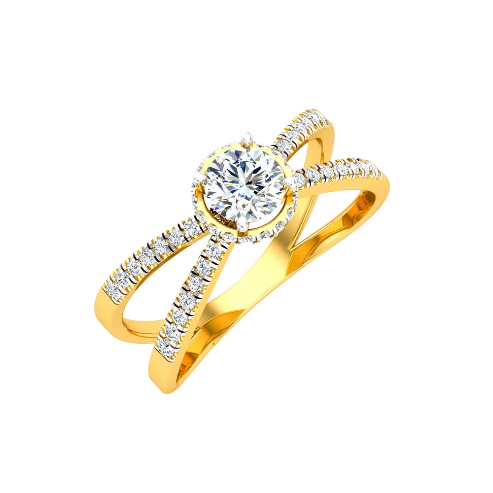Infinity Halo Solitaire Ring