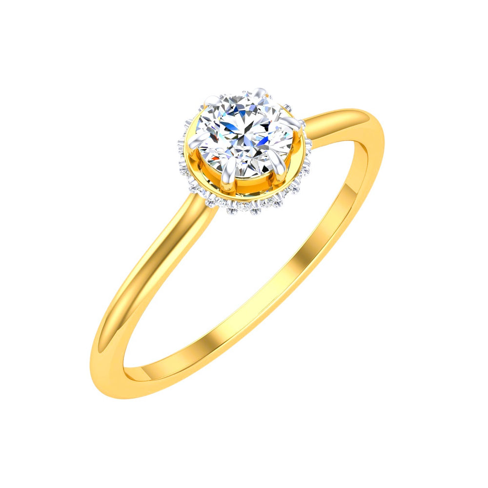 Celestial Halo Solitaire Ring