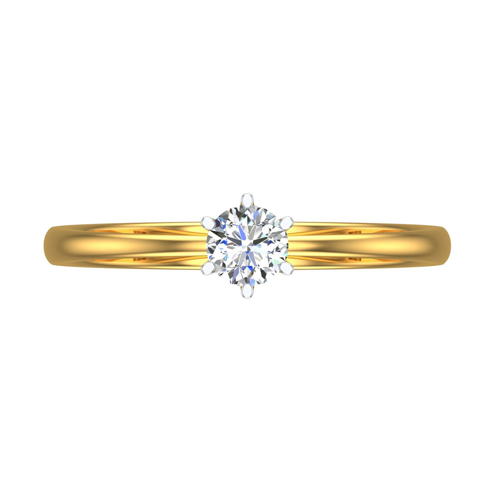 Twin Grace Solitaire Ring