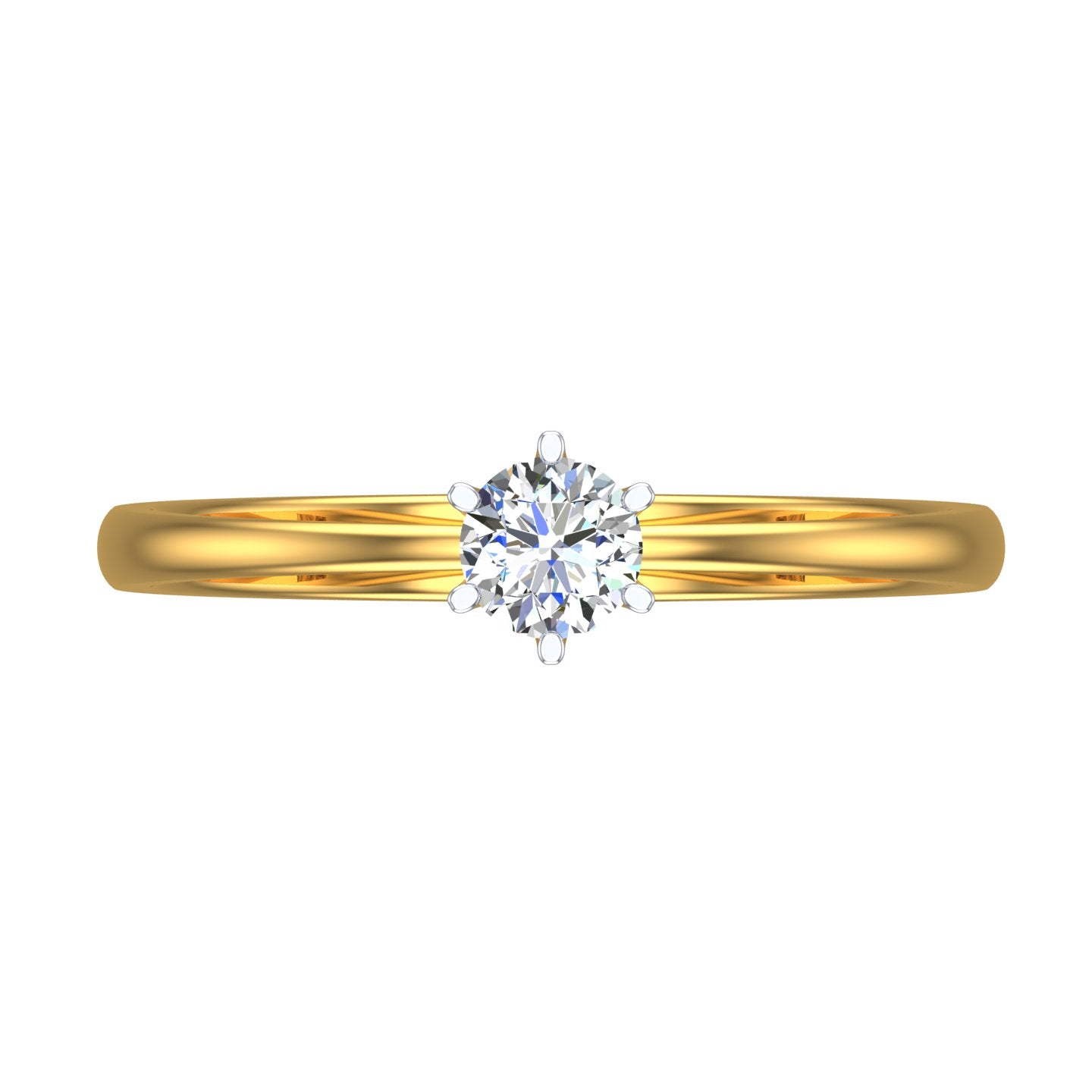 Twin Grace Solitaire Ring