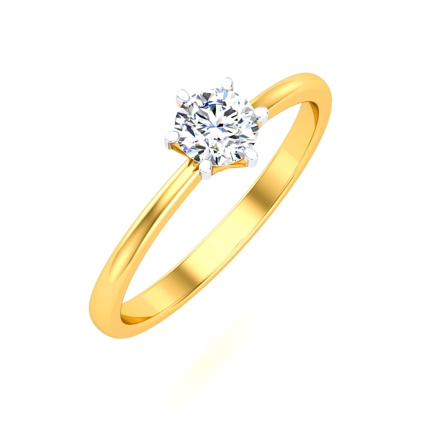 Twin Grace Solitaire Ring