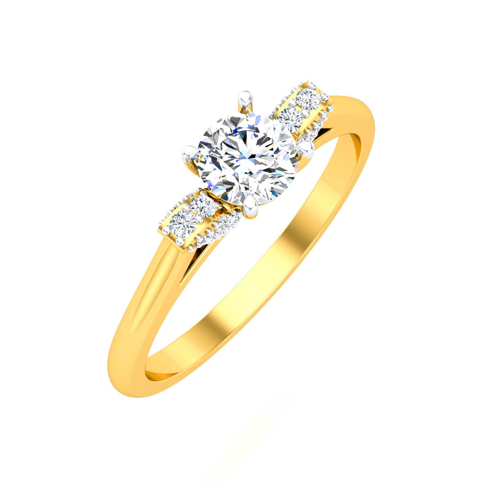 Celestial Trinity Solitaire Ring