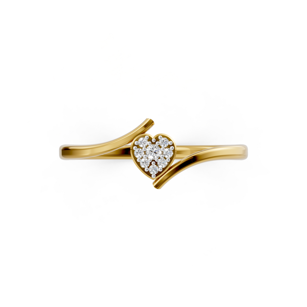 Aurora Leaf Diamond Ring