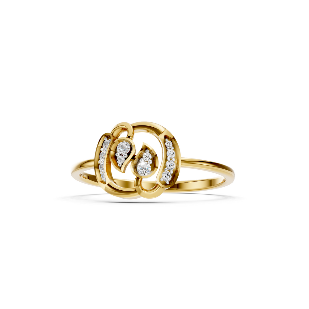 Golden Bloom Diamond Ring