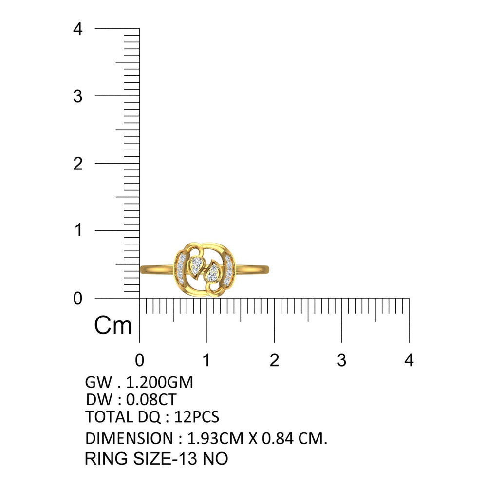 Golden Bloom Diamond Ring