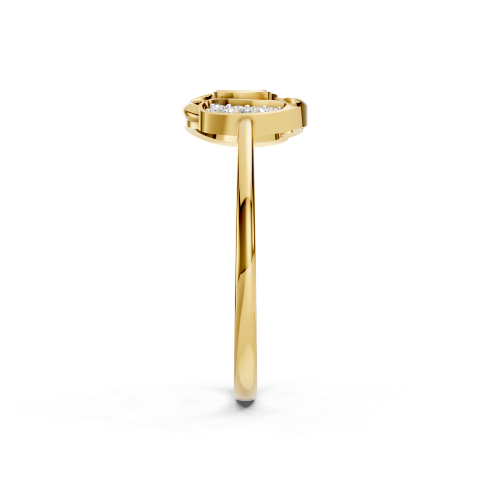 Golden Bloom Diamond Ring
