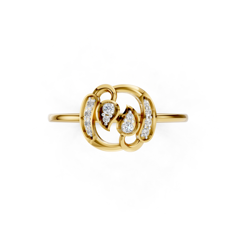 Golden Bloom Diamond Ring