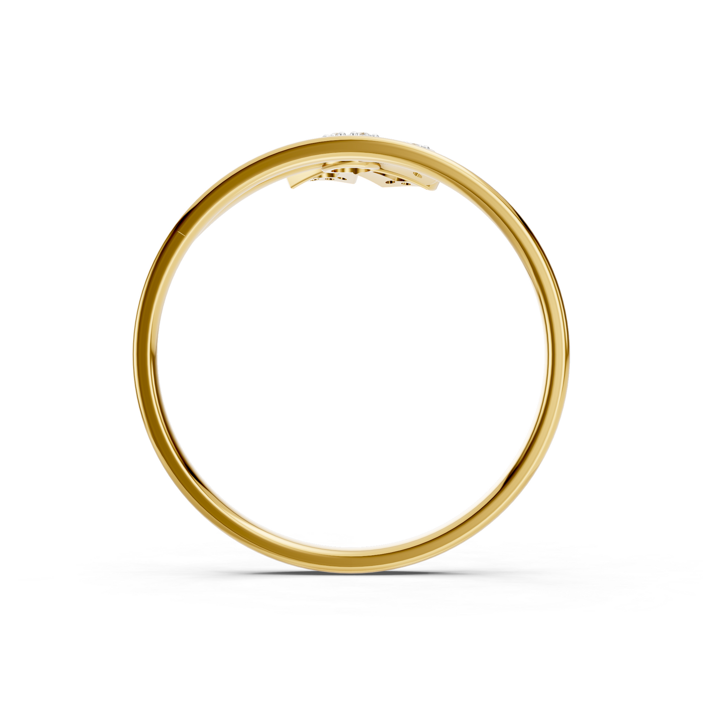 Floral Diamond Open Ring