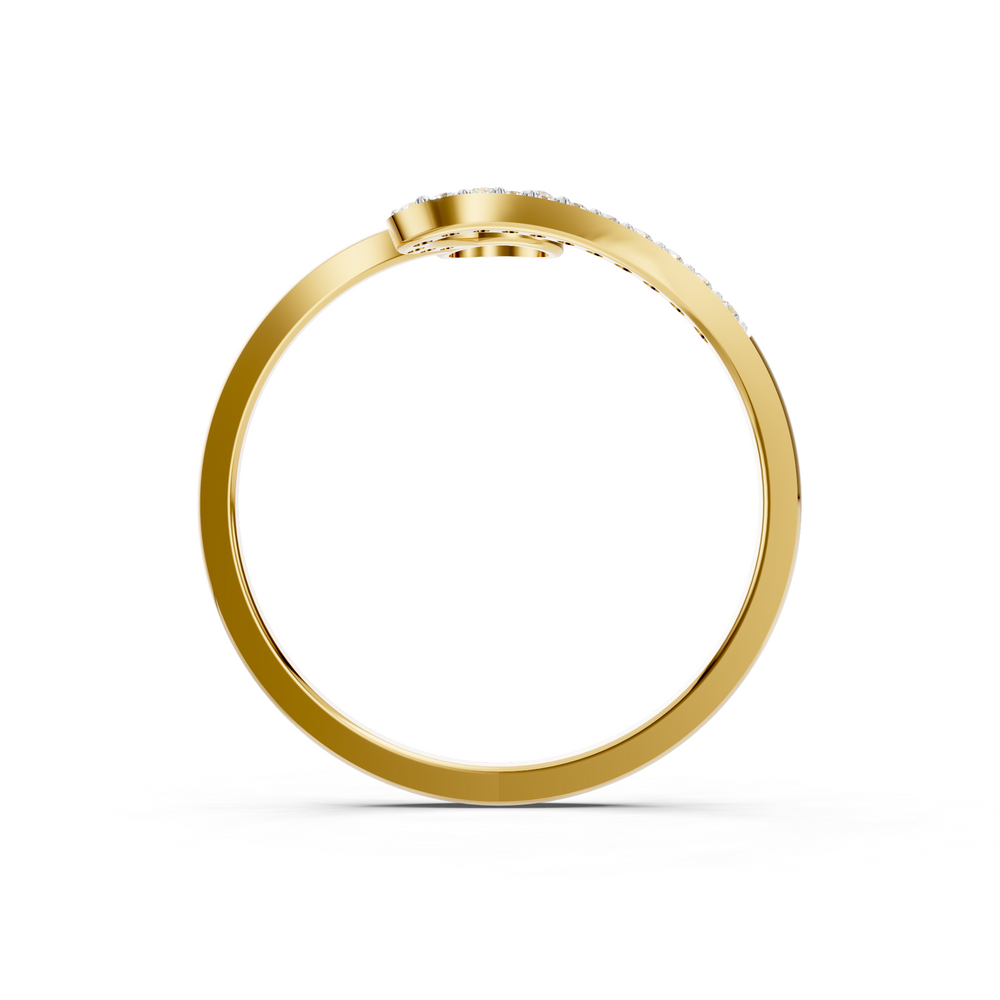 Floral Diamond Twist Ring