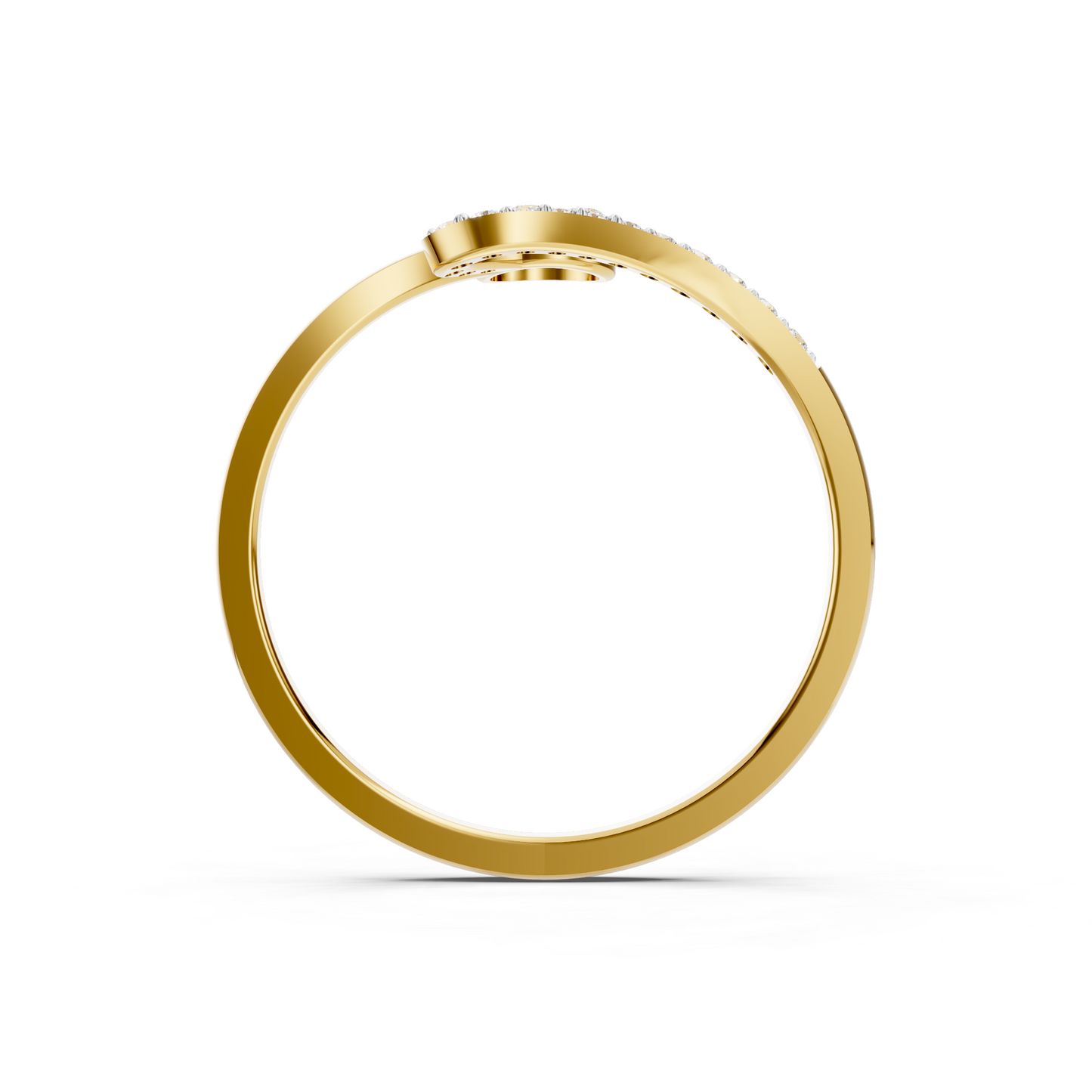 Floral Diamond Twist Ring