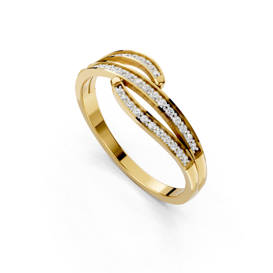 Diamond Criss Cross Wrap Ring