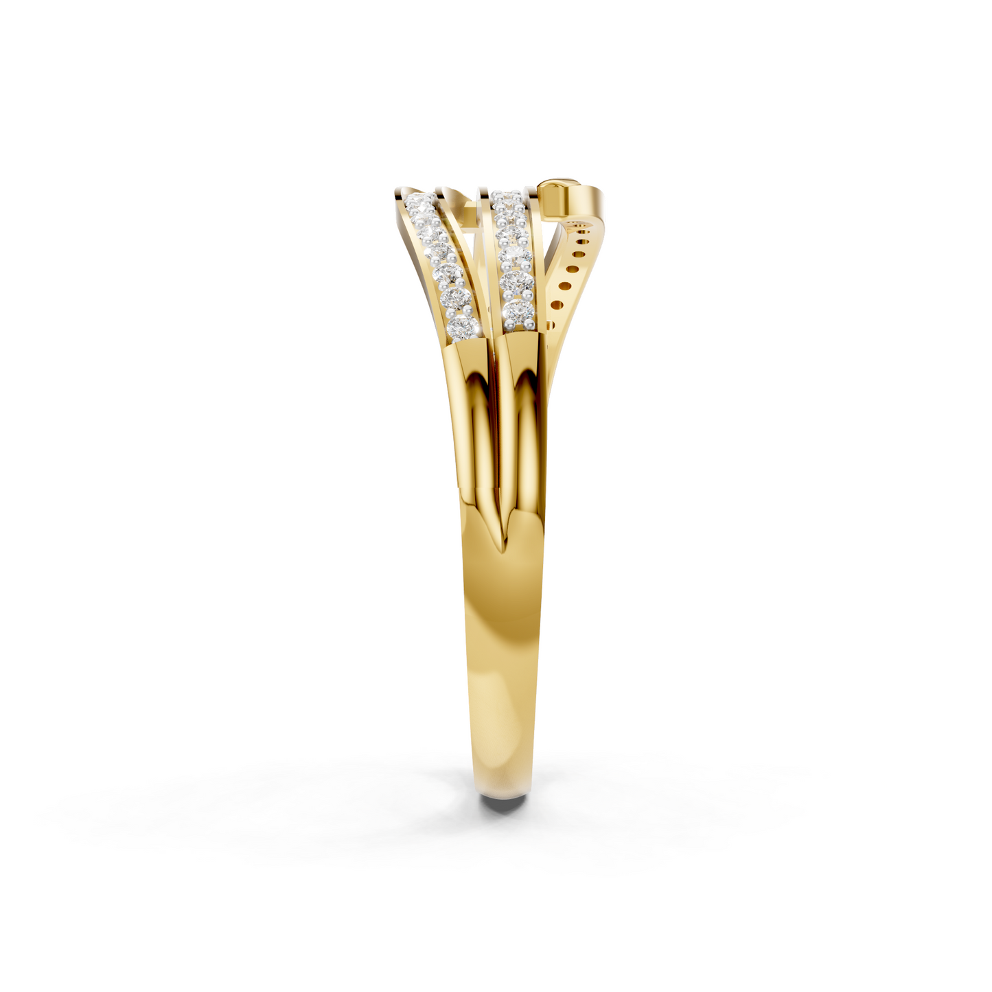 Diamond Criss Cross Wrap Ring