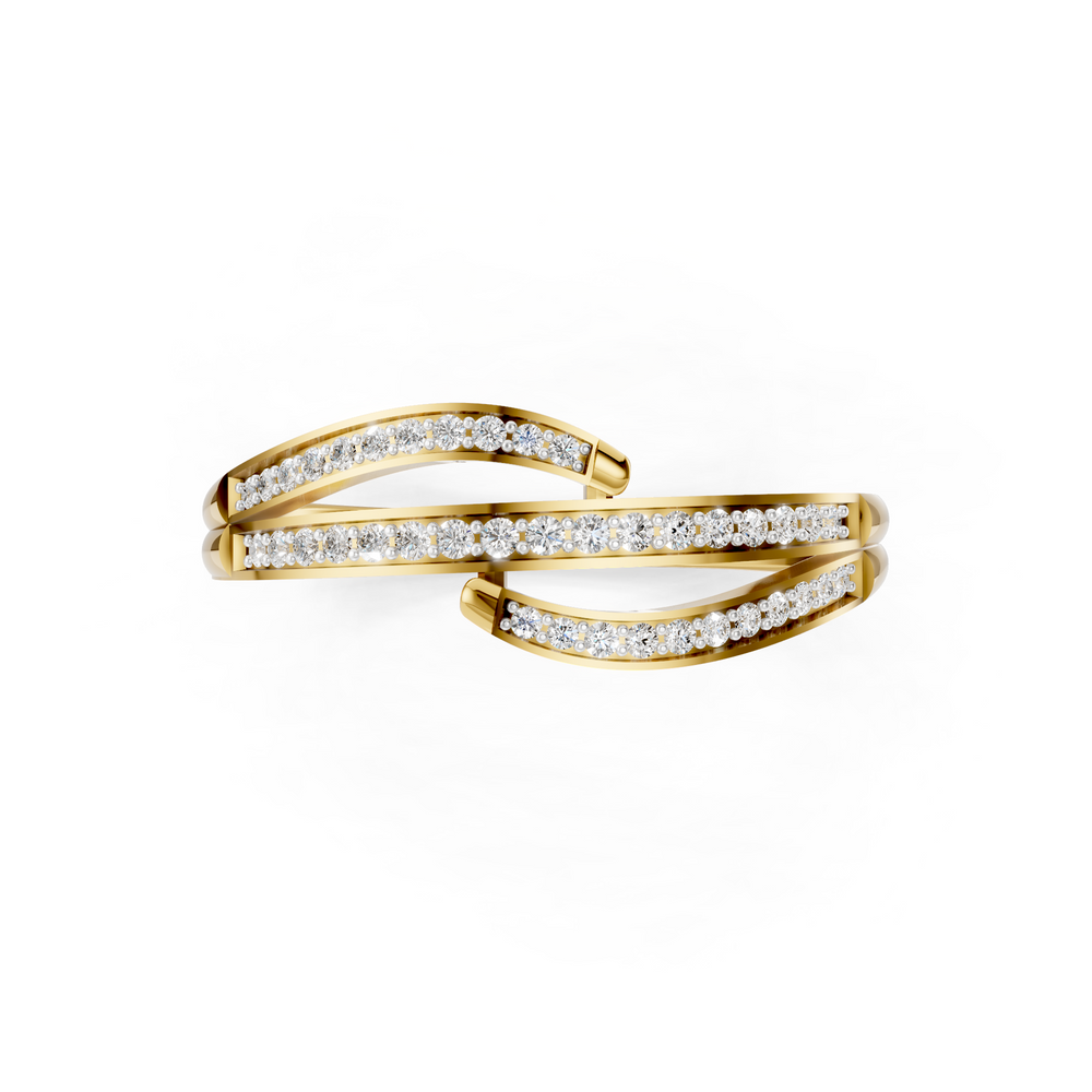 Diamond Criss Cross Wrap Ring