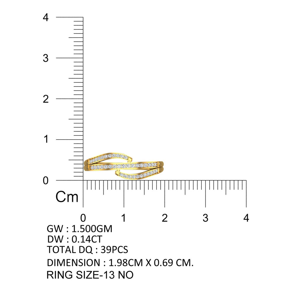 Diamond Criss Cross Wrap Ring