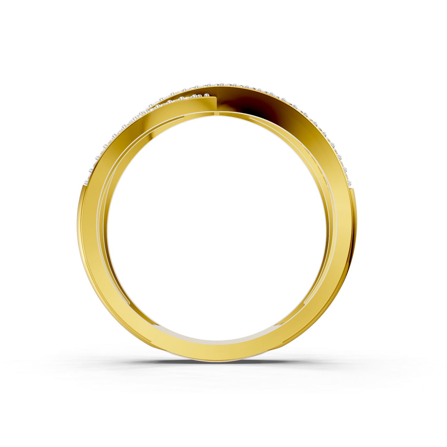 Diamond Multi Row Crossover Ring