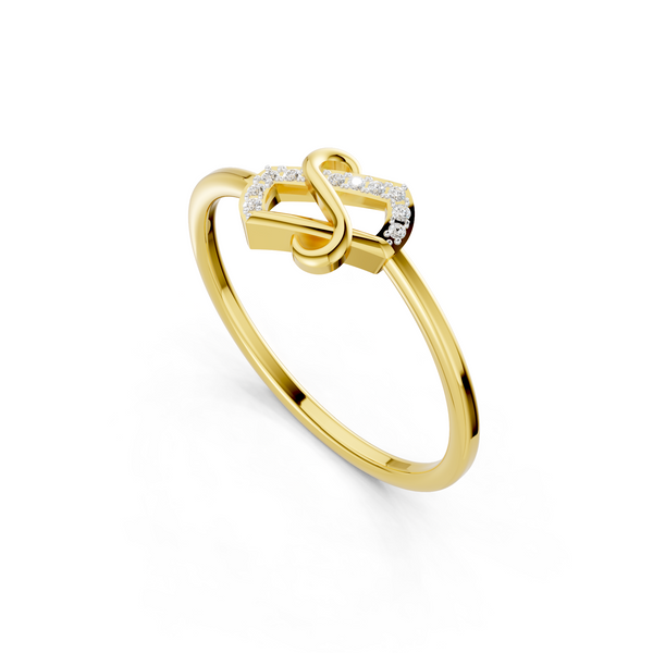 Diamond Infinity Knot Ring