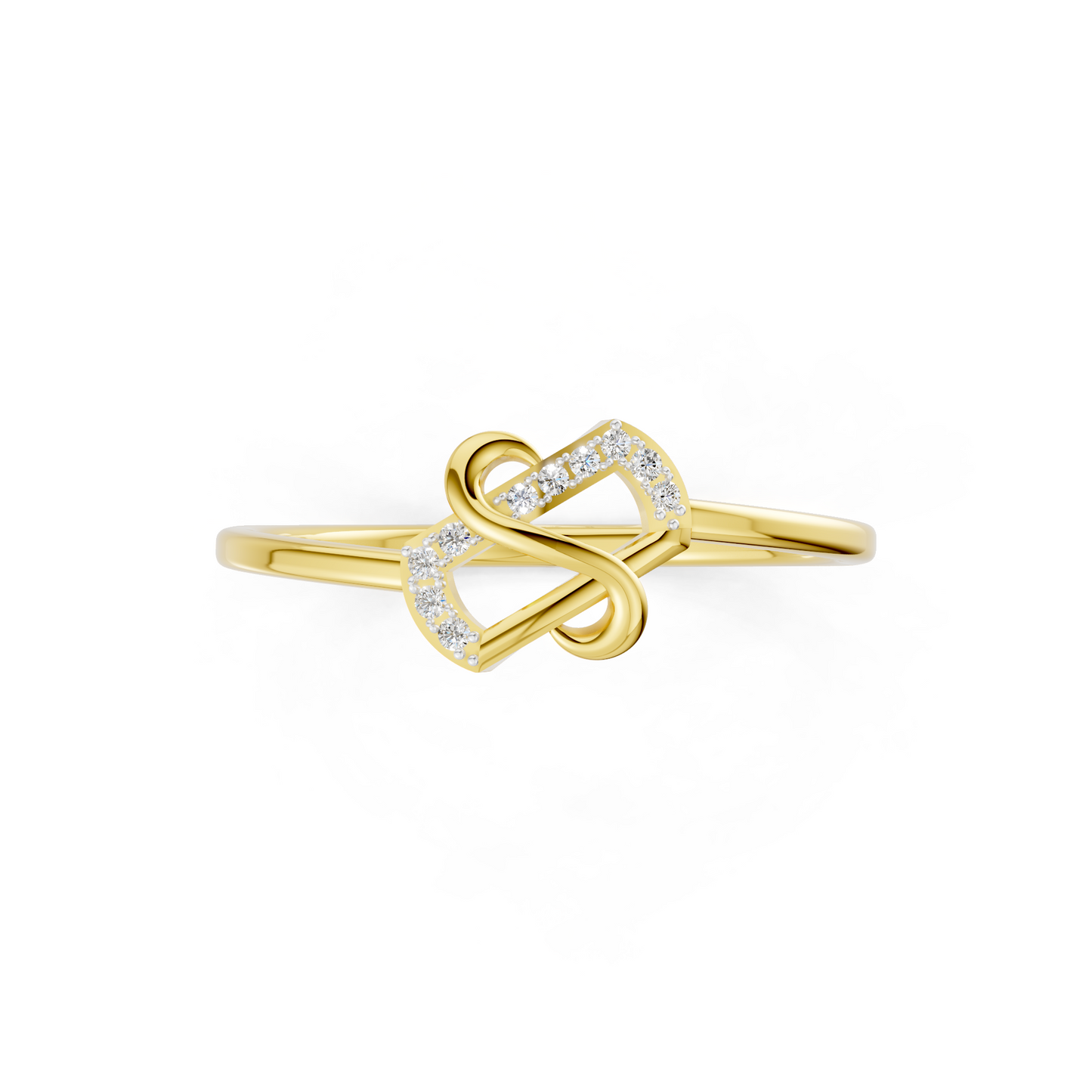 Diamond Infinity Knot Ring